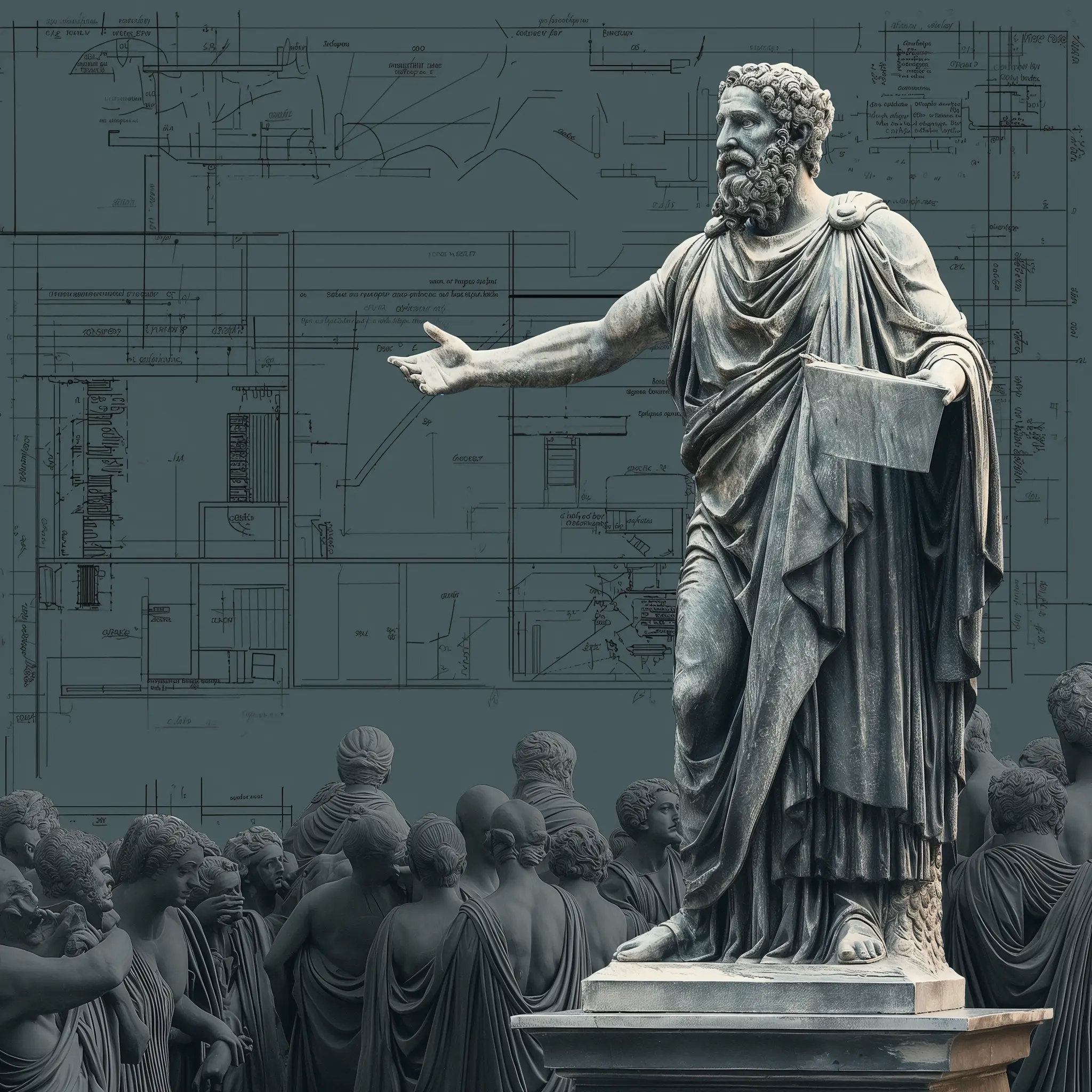 a greek statue explaining the Enneagram