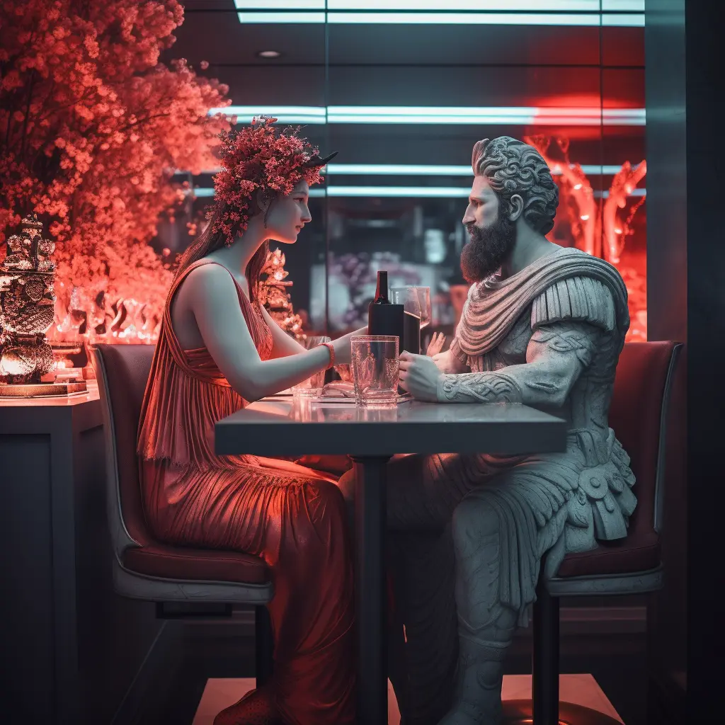 greek statues on a first date